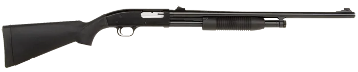 "Mossberg Maverick 88 Slug 12 Gauge Pump-Action Shotgun with 24" Rifled Barrel, 5+1 Rounds, and Black Synthetic Stock"