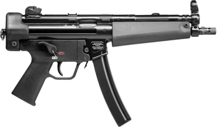 Heckler & Koch HK SP5 9MM Semi-Automatic Pistol, 8.86" Threaded Barrel, 30-Round, Black, Includes Two Magazines - 81000477