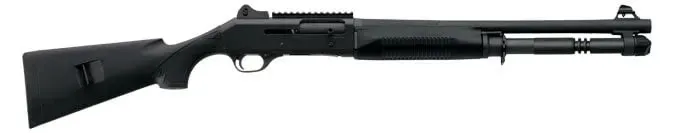 Benelli M4 Tactical 12 Gauge Semi-Automatic Shotgun with 18.5" Barrel, Black Synthetic Stock, and Ghost-Ring Sight