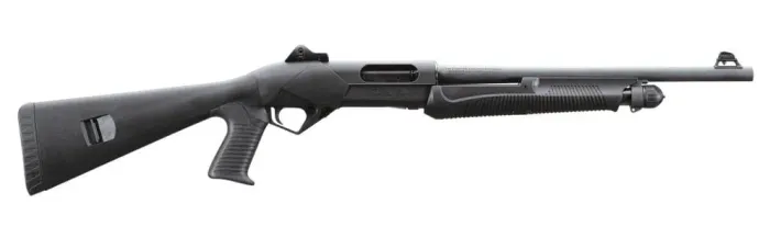 Benelli SuperNova Tactical 12GA 18" Pump-Action Shotgun with Pistol Grip and Ghost Ring Sights, Black