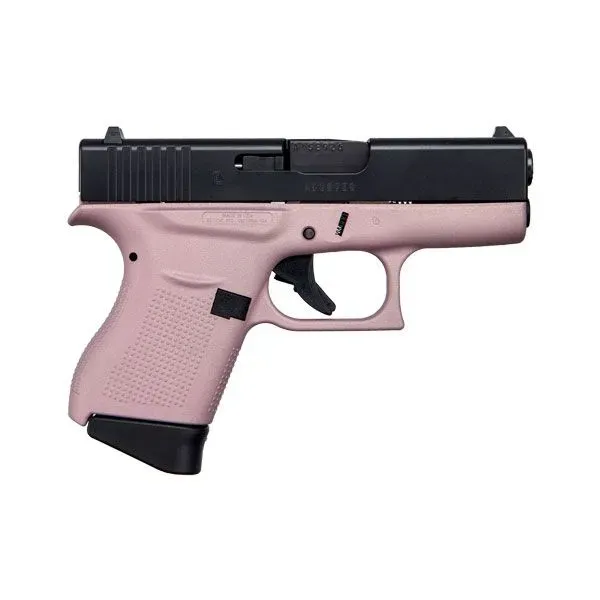 Glock 43 Apollo Custom USA 9MM Pink Black Pistol with 3.39" Barrel - 6 Rounds