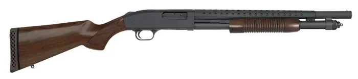 Mossberg 590 Retrograde Tactical 12GA Pump Action Shotgun, 18.5in Barrel, 6+1 Rounds, Walnut Stock - Model 52151