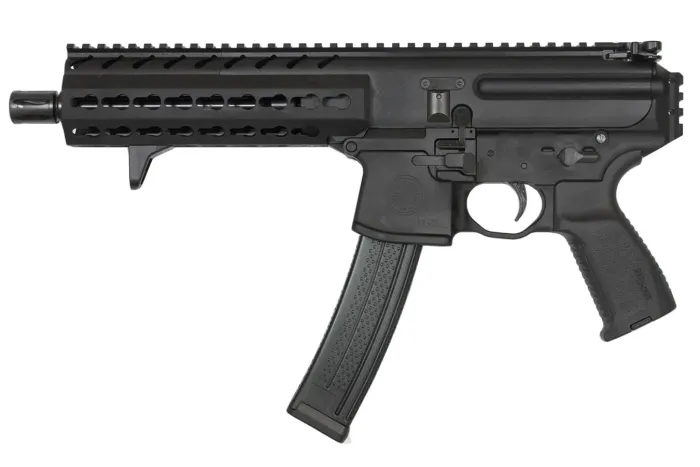 SIG Sauer MPX 9mm Pistol, 8" Barrel, 30rd Mag, M-LOK Rail, Flip-Up Sights
