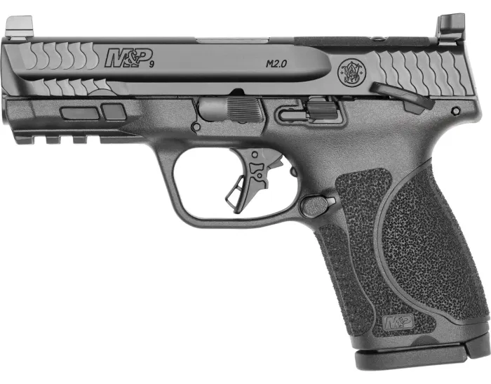 Smith & Wesson M&P M2.0 Compact 9mm, 4" Barrel, Optics Ready, Manual Thumb Safety, 15-Round, Black