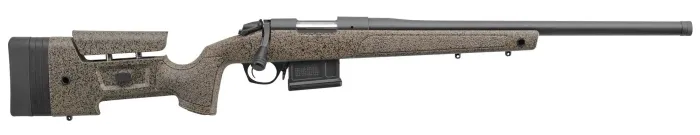 Bergara B-14 HMR Bolt Action Rifle, 6.5 PRC, 24" Threaded Barrel, Graphite Black Cerakote, Black Speckled Brown Mini-Chassis Stock, 3-Round Capacity