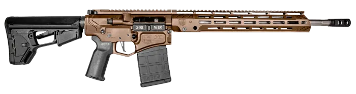 Diamondback DB10 .308 Win 18" Midnight Bronze Semi-Automatic Rifle with M-LOK Rail and Adjustable Magpul ACS-L Stock, 20 Rounds