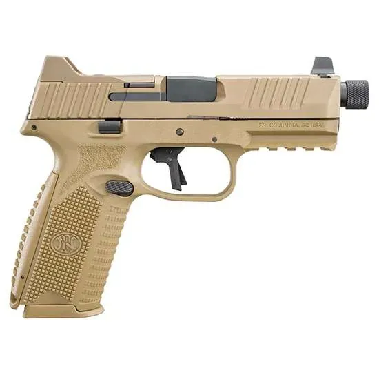 FN 509 Tactical 9mm Pistol Bundle with 4.5" Threaded Barrel, 5 Magazines, 10 Rounds, Flat Dark Earth (FDE) - 66101652