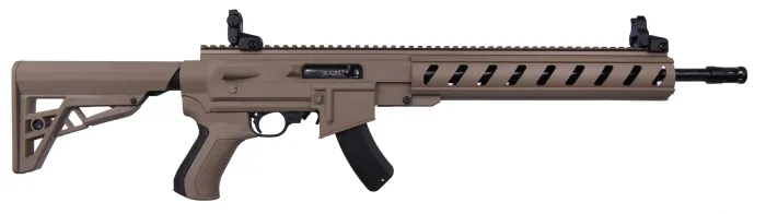 Ruger 10/22 Tactical Semi-Automatic .22LR Rifle with ATI AR-22 Stock System, 16.12" Barrel, Flat Dark Earth, 15-Round Capacity
