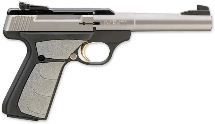 Browning Buck Mark Camper UFX Stainless .22 LR Pistol, 5.5" Barrel, 10 Rounds, CA Compliant