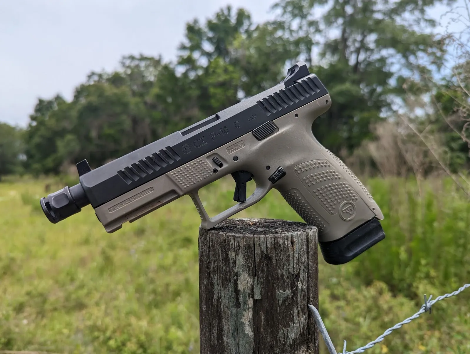 Cz p10c side photo with land background