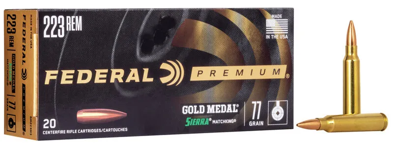 Federal Premium Gold Medal Sierra MatchKing Rifle Ammunition .223 Rem