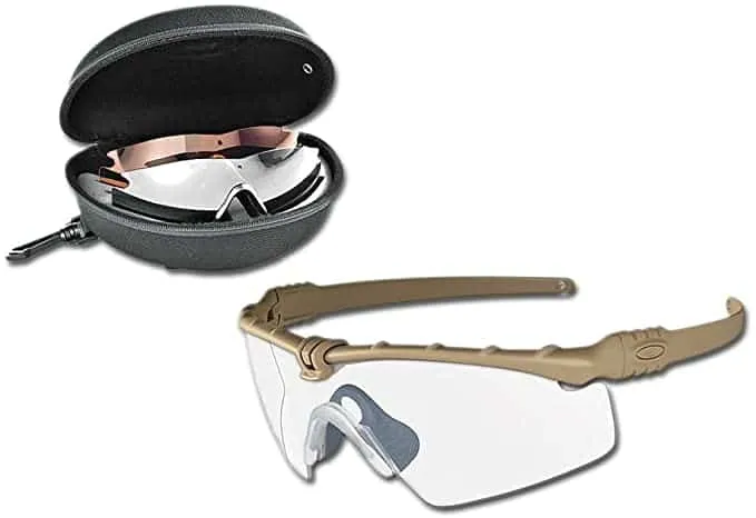 Oakley SI Ballistic M-Frame 3.0 Shooting Glasses Dark Bone Frame Clear, Gray