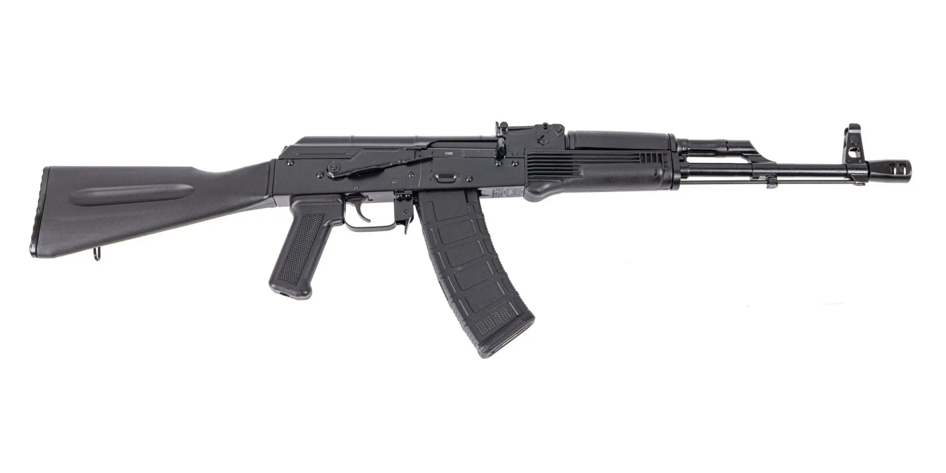 PSAK-74AKM CLASSIC POLYMER RIFLE WITH TOOLCRAFT TRUNNION, BOLT, AND CARRIER, BLACK