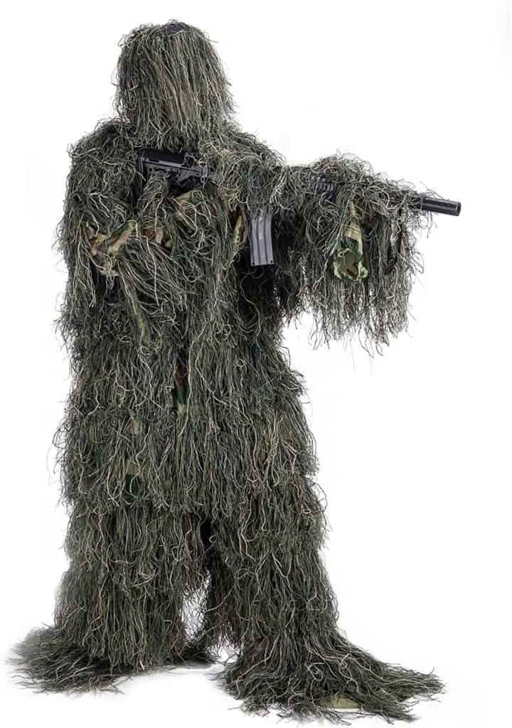 Pinty 3D 4-Piece Camo Tactical Woodland Ghillie Suit