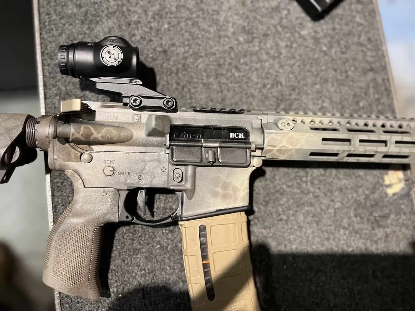 Primary Arms SLx 3x MicroPrism mounted on BCM Recce MCMR