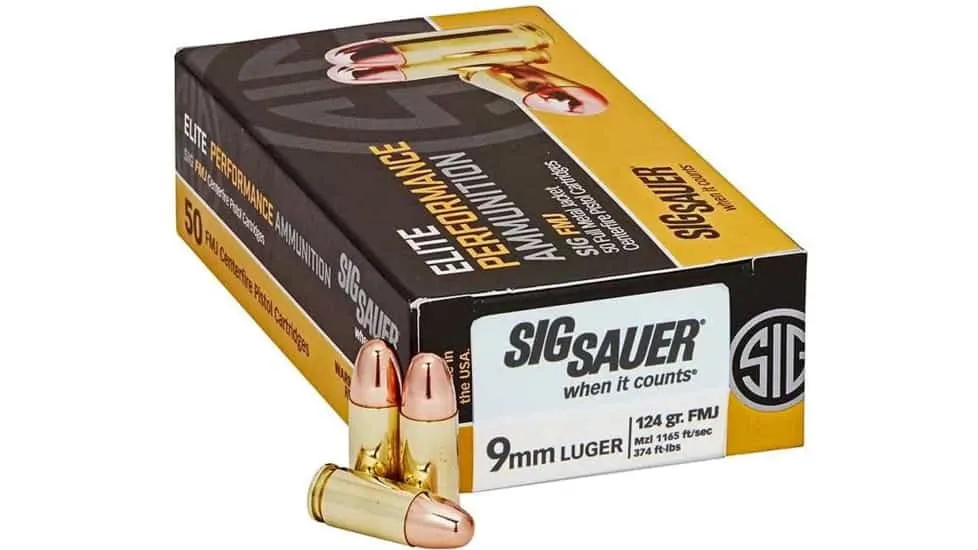 SIG SAUER Elite Performance 9mm Luger 124 Grain
