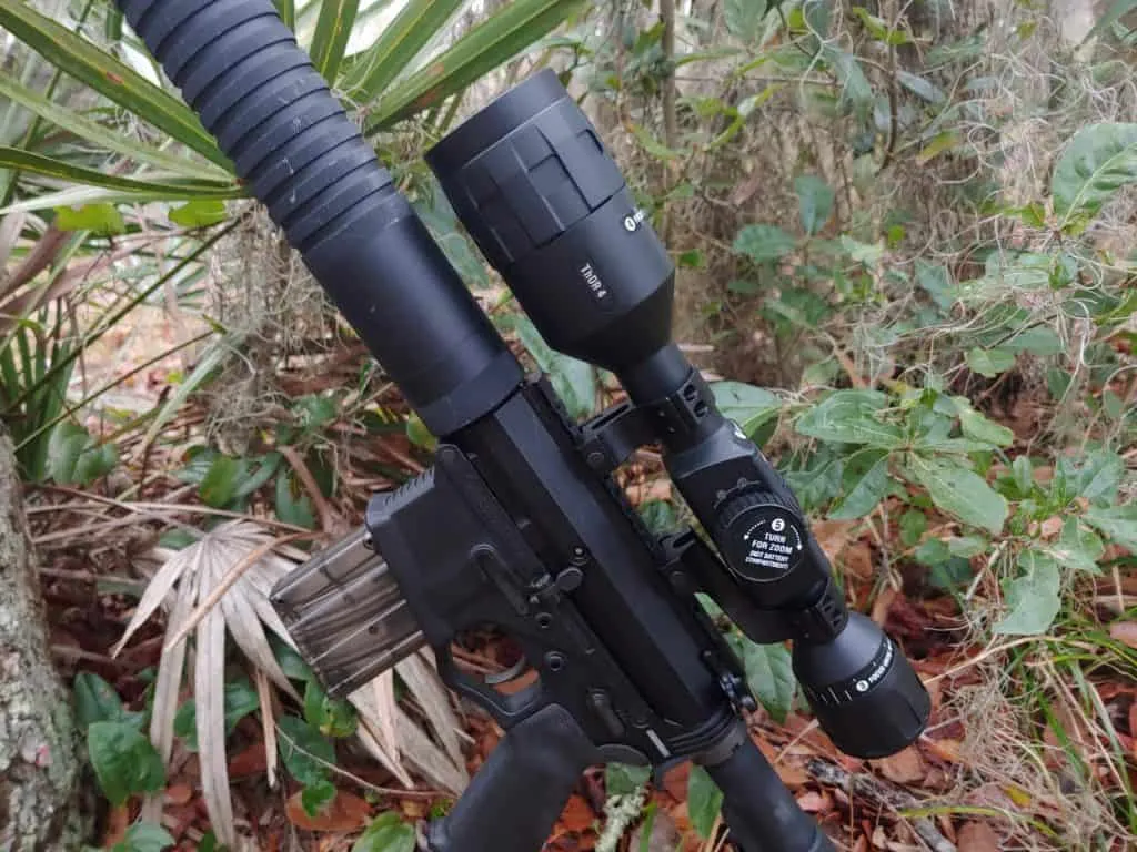 ATN ThOR 4 Side view with magnification wheel