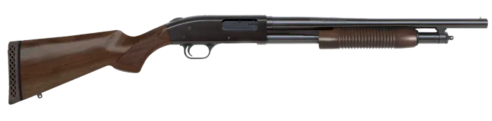 "Mossberg 500 Retrograde 12 Gauge Pump-Action Shotgun with 18.5" Barrel and Walnut Stock"
