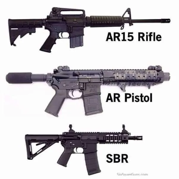 ar15 rifle vs pistol vs sbr