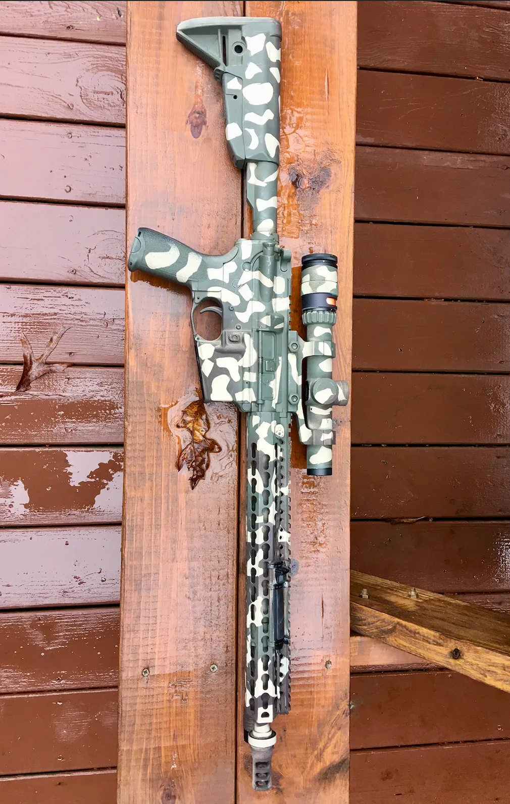 How To Paint An AR 15 Step By Step With Photos   Camo Ar15 Final Version WOcINwW 