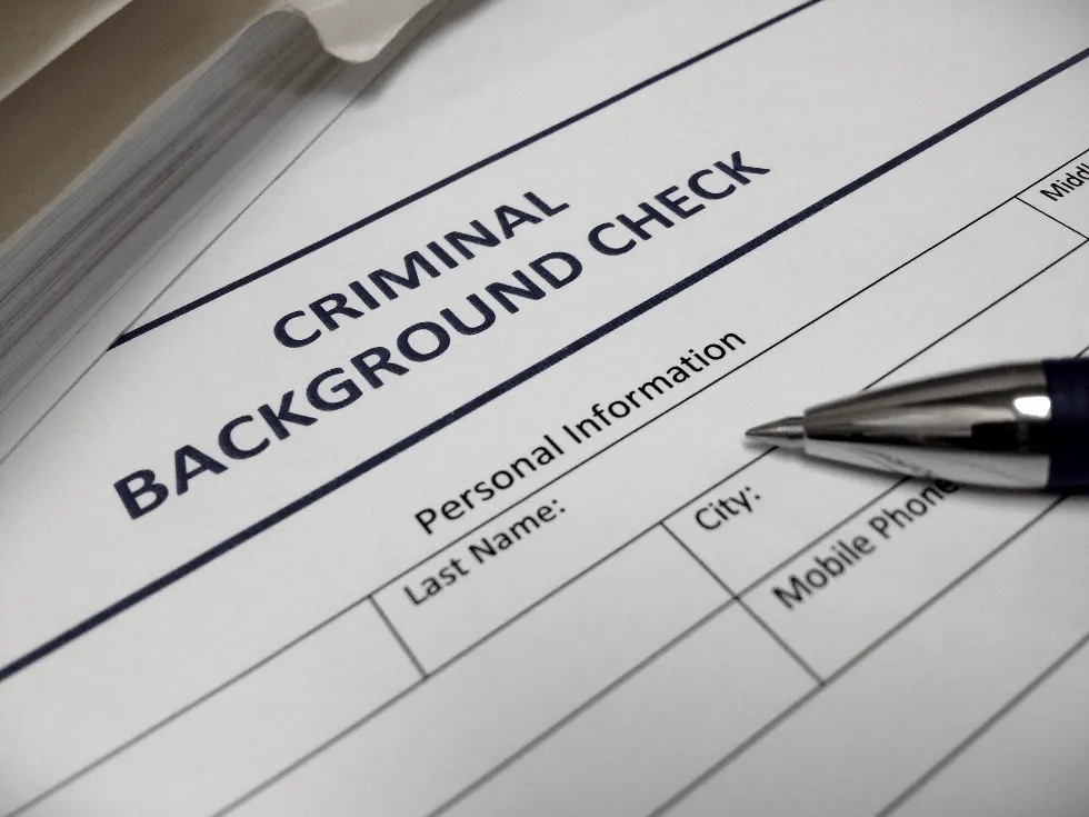 criminal background check form