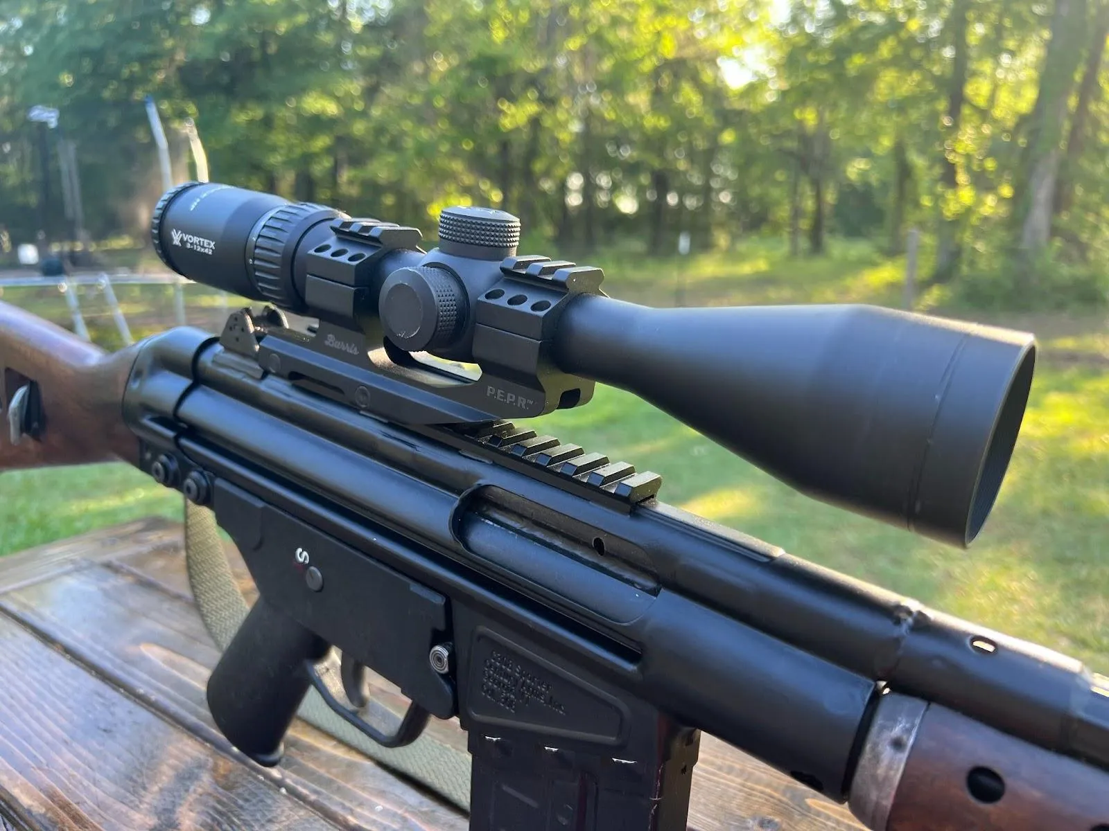 century arms c308 close up with vortex optic mounted