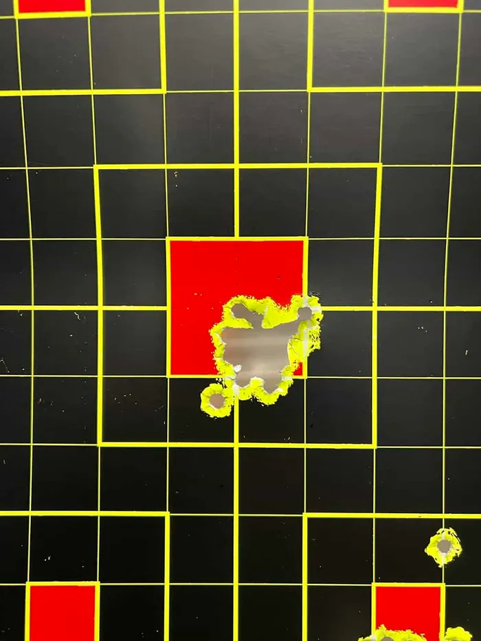 chiappa 40ds range test with groupings