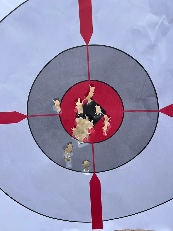 chiappa 40ds range test with groupings
