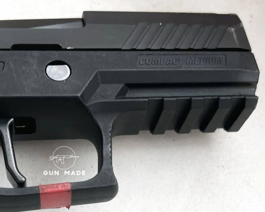 Sig Sauer P320 Compact Slide Serrations and Accessory Rail