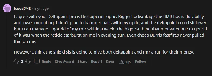 deltapoint pro is the superior optic