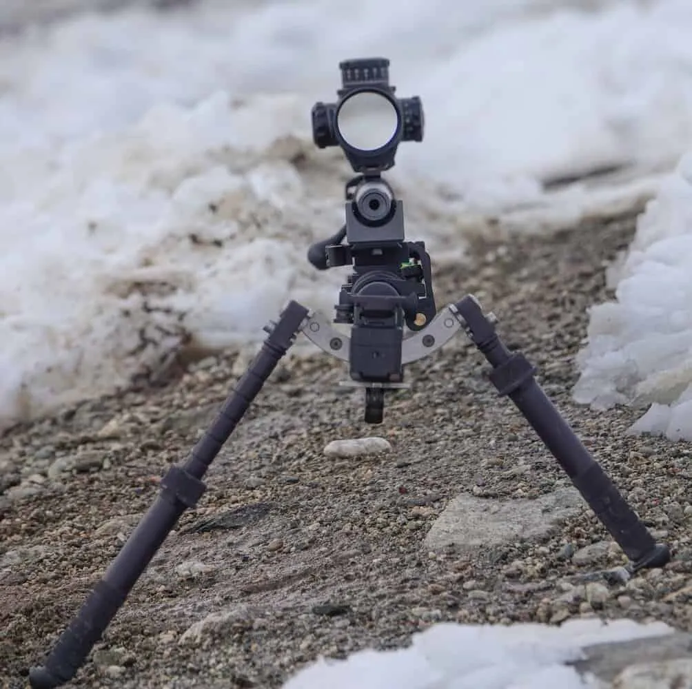 desert tech srs with bipodext pro stabilizer mounted POV