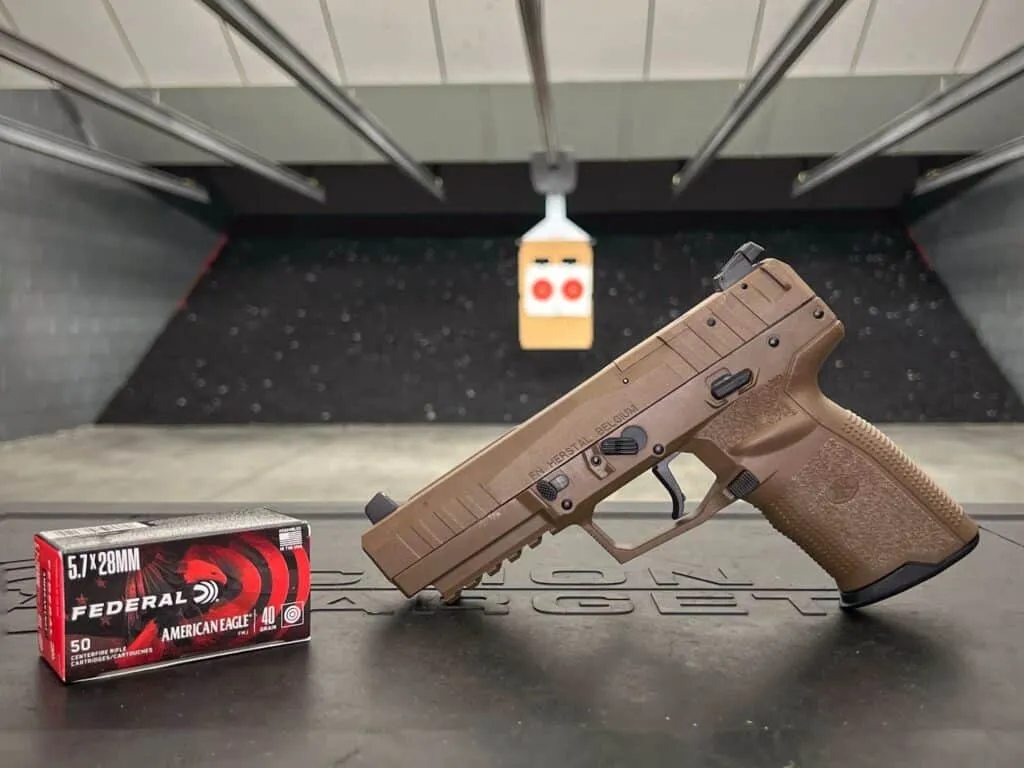 fn five seven review with federal american eagle 5.7 ammo