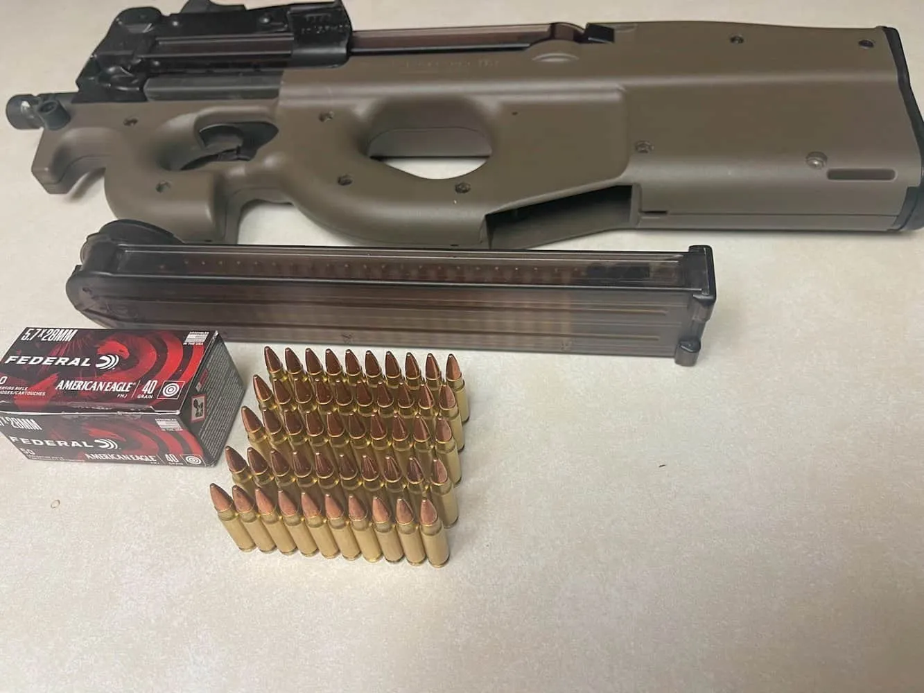 fn ps90 with magazines and ammo