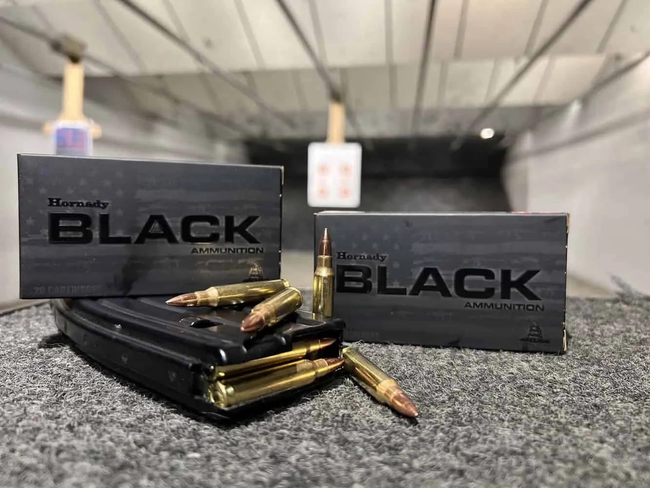 hornady black ammo used for the Primary Arms microprism test