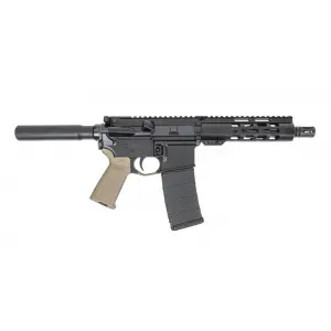 PSA 7.5" Pistol-Length 5.56 NATO 1/7 Nitride 7" M-Lok MOE Pistol, Flat Dark Earth