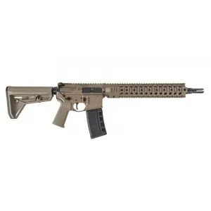PSA "Sabre" Forged 13.7" Mid-Length 5.56 Rifle w/ 13" Quad Rail & JMAC GFHC-E Pin/Weld, FDE Cerakote