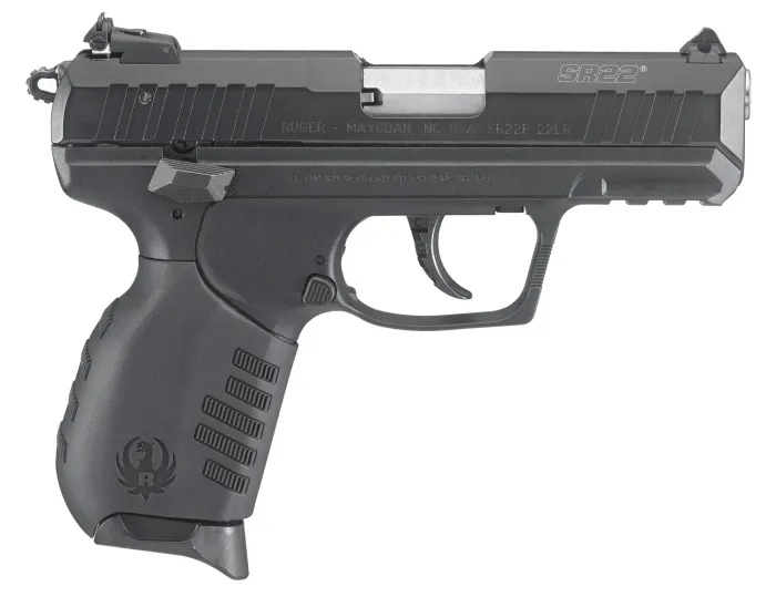 Ruger SR22 22LR 3.5" Barrel Semi-Auto Pistol with 10-Round Capacity, Black Anodized Aluminum Slide and Polymer Grip