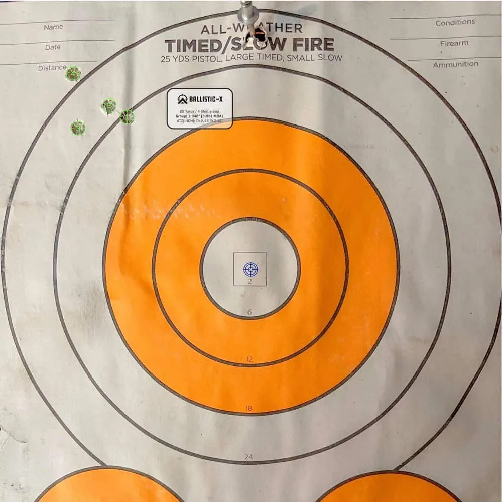 psa rock 5.7 range test with groupings