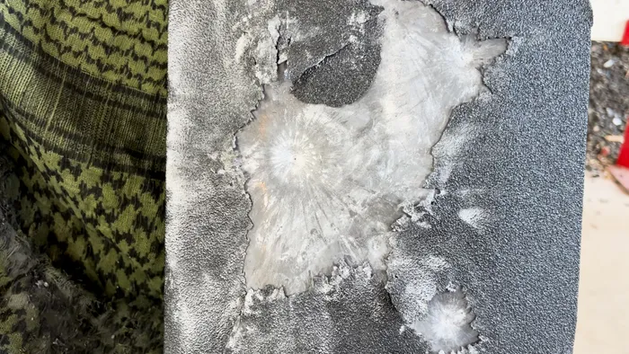 rts tactical level iii+ plate The plate's coating was gone in the center of the plate following the 7.62x51mm hit