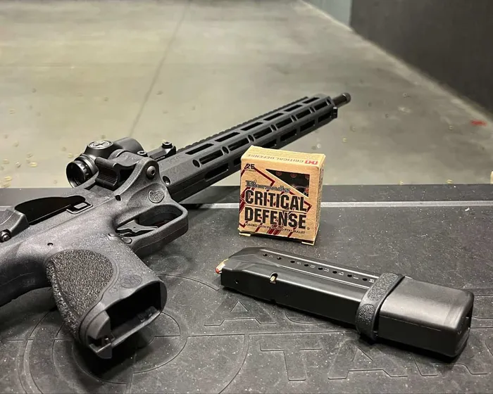 smith wesson m&p fpc range test with hornady critical defense ammo