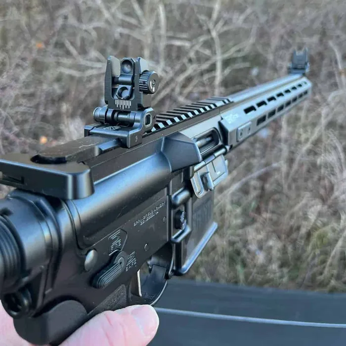 springfield armory saint victor 9mm carbine flip up sights