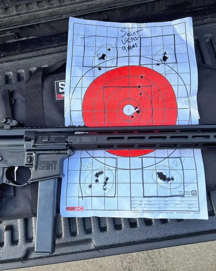 springfield armory saint victor 9mm carbine groupings