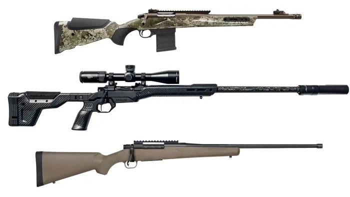 various rifles in graphic