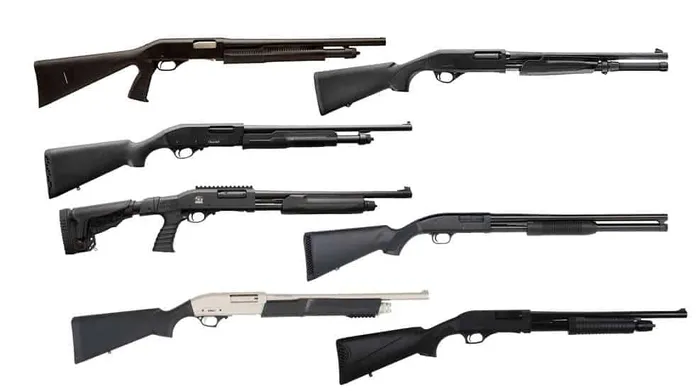 various shotguns in graphic form