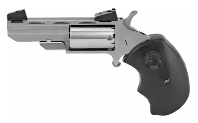 North American Arms Black Widow .22LR/.22WMR 2" Barrel 5-Rounds Stainless Steel Revolver with Adjustable Sights