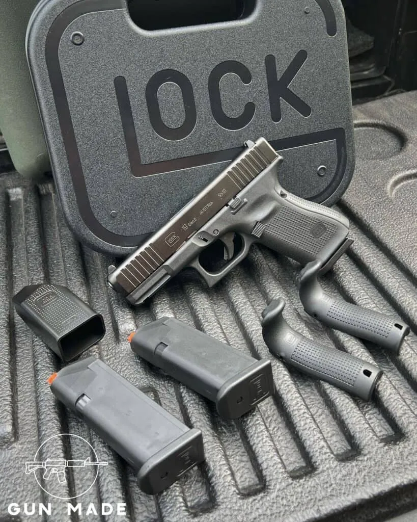 Glock 19 gen 5 with magazines and grips
