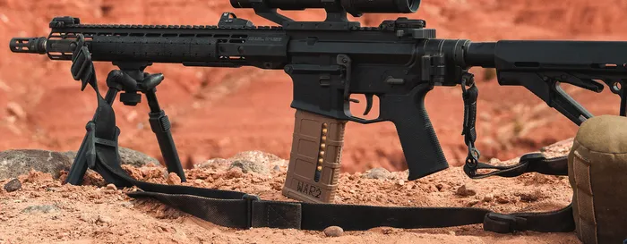 Magpul PMAG 30 Gen M3 Window magazine, showcasing the clear window that allows for a visual count of the loaded rounds