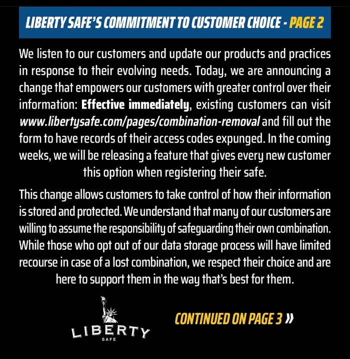 liberty safe response 2 part 2
