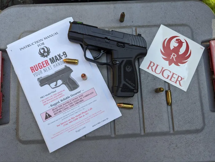 ruger max-9 review with instruction manual sticker