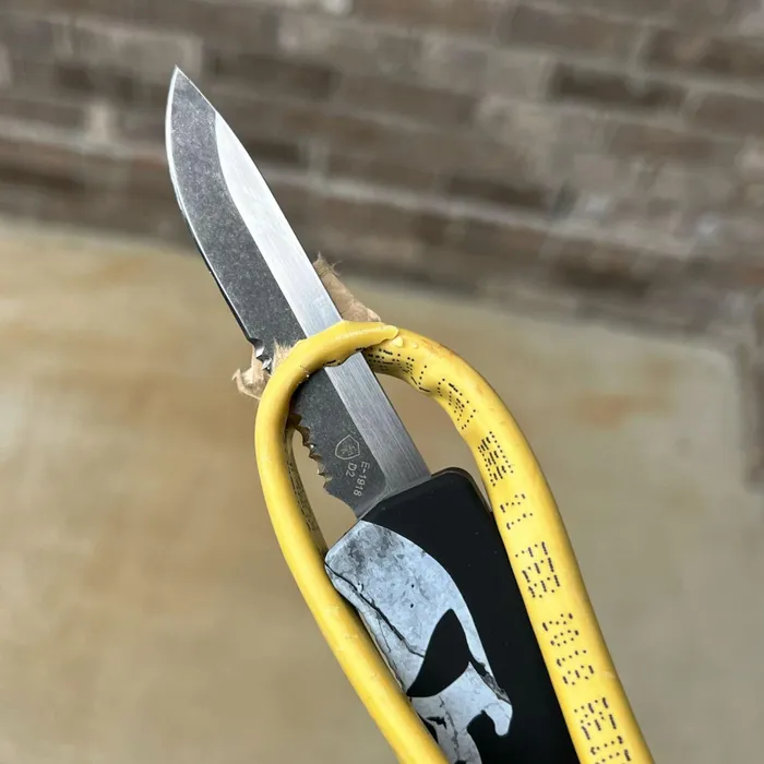 templar excalibur otf knife wire was a different story but the casing was no problem for the blade